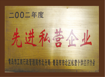 2002年（nián）度先（xiān）进私营企业